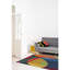 Tapis géométrique classique en laine touffeté à la main rouge, bleu, vert, jaune, orange et mauve Bense Authentic-1141406398