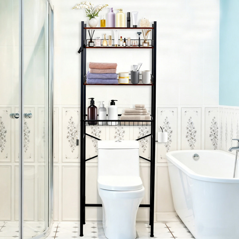 Metal Adjustable Freestanding Over The Toilet Storage