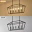 Îlot de cuisine moderne noir mat 5, luminaire suspendu pour la salle à manger, la chambre à coucher, le couloir industriel, le couloir linéaire,