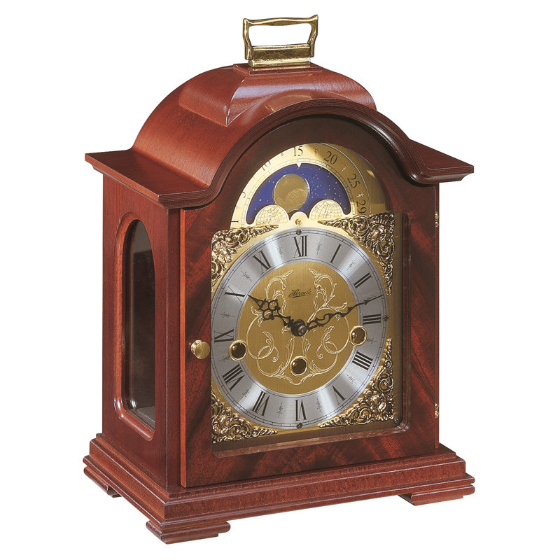 Debden Solid Wood Mechanical Clock, Mahogany