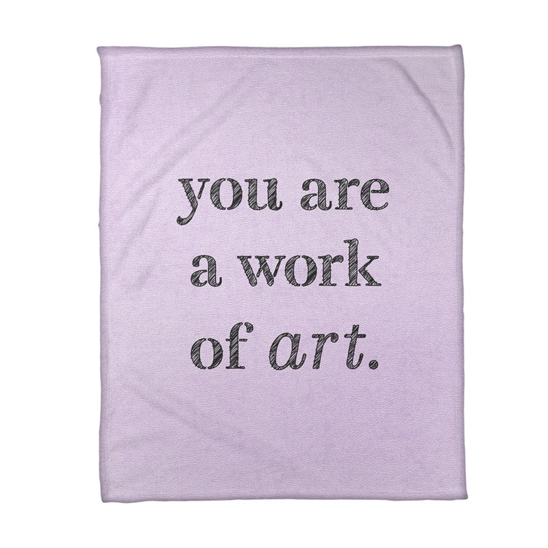 Sewn Throw Blanket, 50" W x 60" L, Medium, Purple/Black