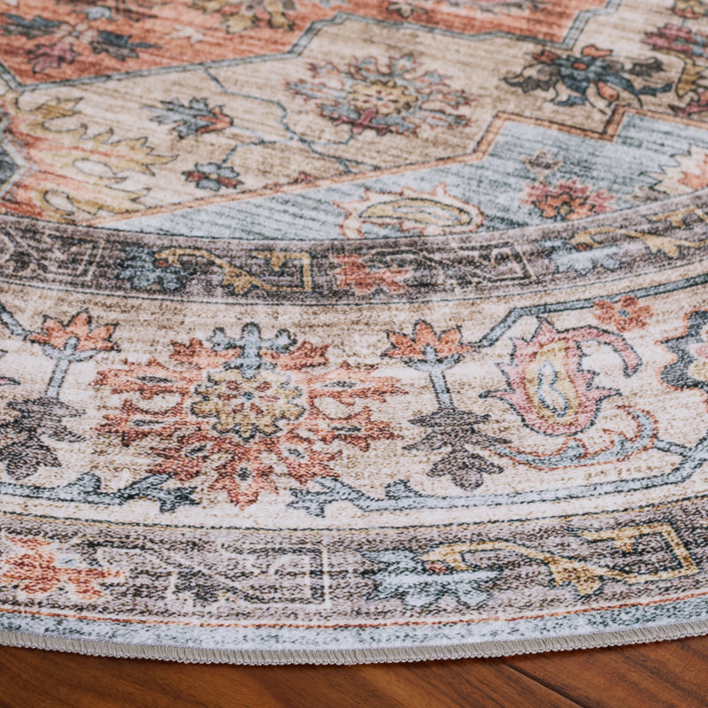 Tapis oriental lavable à la machine Arizona 326 Performance, Rond 6 pi