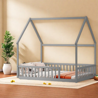Lits sûrs pour la maison complète, structure de plancher en bois de pin, chambre d'enfant de ferme