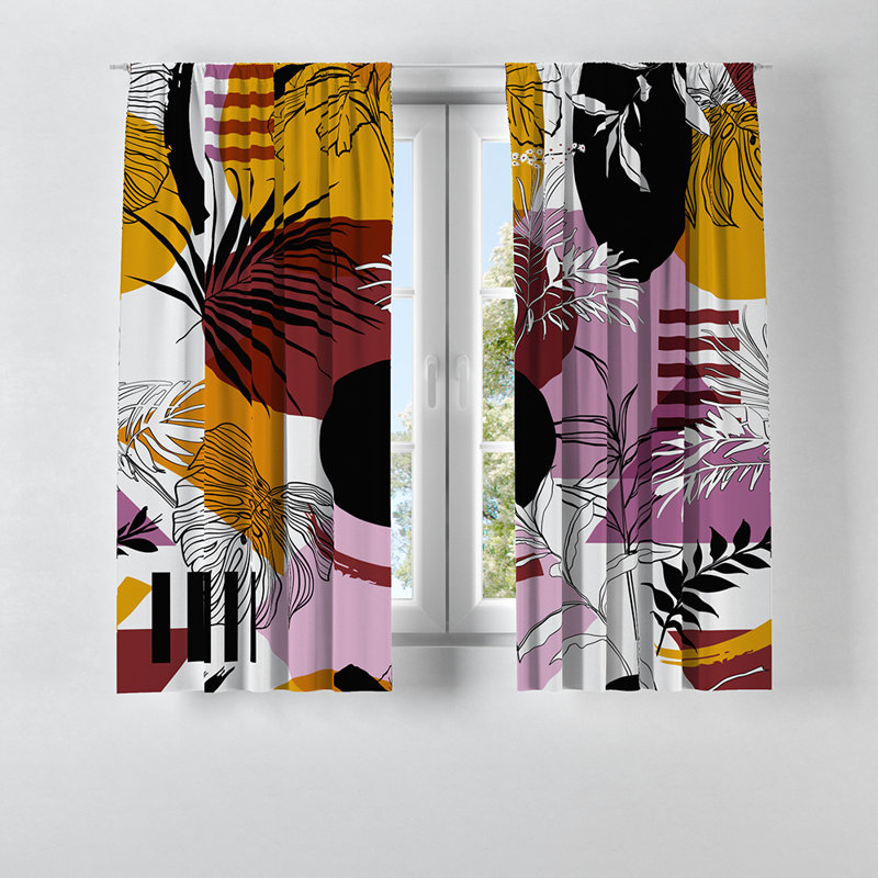 Semi Sheer Curtain Pair, 40" W x 61" L