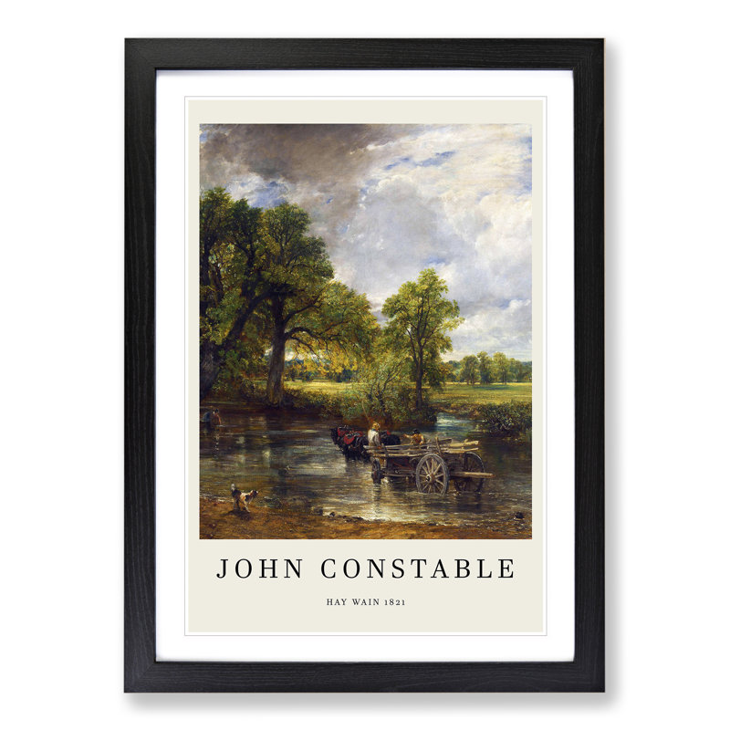 The Hay Wain by John Constable - Framed Print, Black Framed, 48cm H x 36cm W x 2cm D