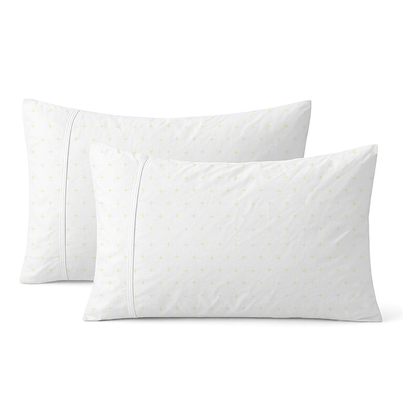 Plus Embroidered Cotton Sheet Set, Ivory, Queen Sheet Set