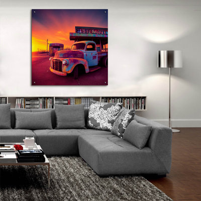 «Route 66 7» par Ray Heere, art mural en verre acrylique