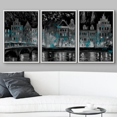 Blue River Bridge, décorations murales pour le salon de la chambre à coucher