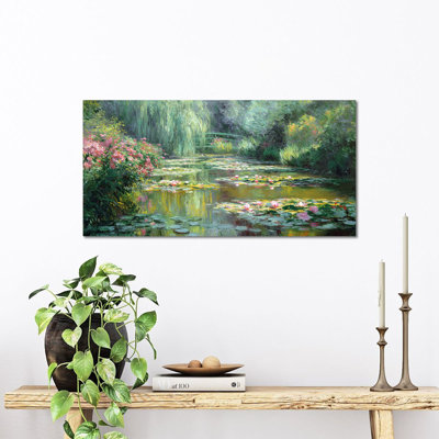 Monet Wall Art, Monet Canvas Wall Art, Claude Monet Painting Prints, Spring Nature Pictures Wall Decor Framed, Impressionist Landscape Floral Canvas A