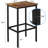 Eva-Maria Counter Stool with Metal Frame (Set of 2)