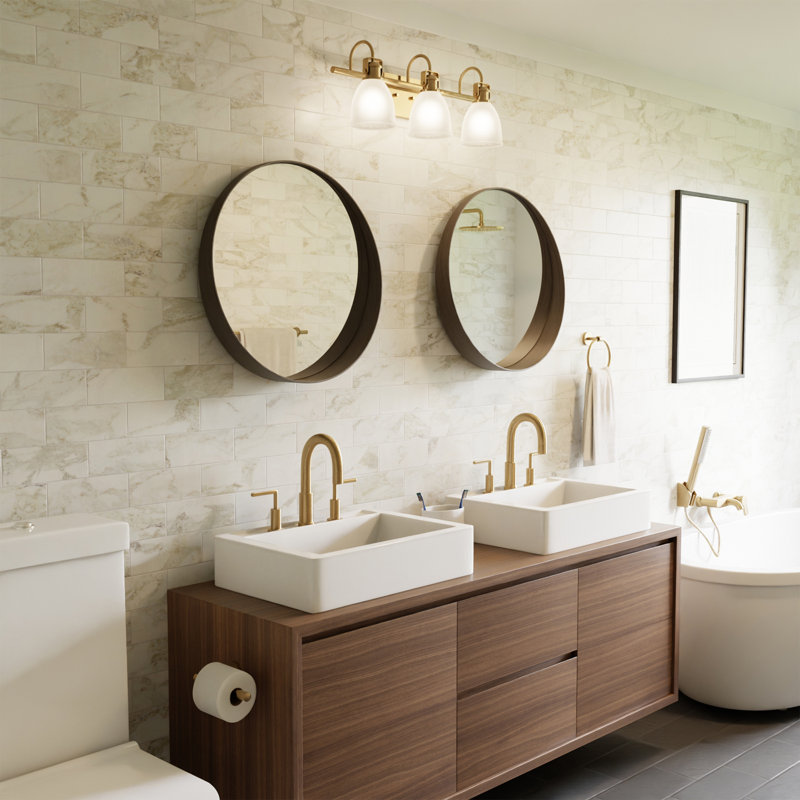 4-Piece Matte Brass Bath Set
