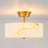 3-Light Alabaster Drum Semi Flush Mount
