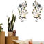 Ensemble de 2 appliques murales, porte-bougie en métal multicolore à fixation murale antique pour salon, salle à manger