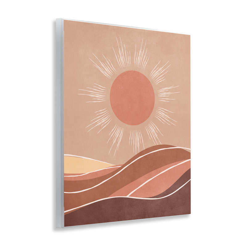 Art mural bohème soleil sur le désert par Nataly White