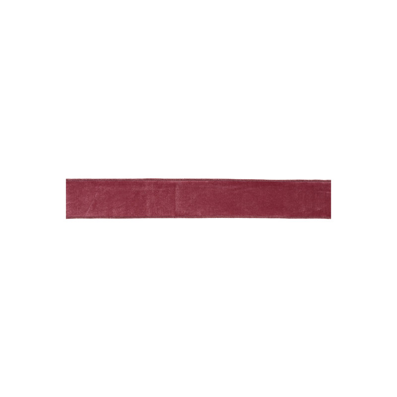 Ruban à fil rouge mauve, H 2,5 po x l 180 po x P 0,1 po, Rouge