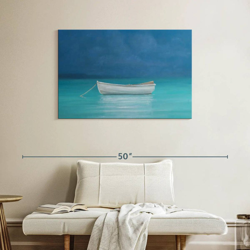 Mehar White Boat Kilifi, 26" H x 39" W