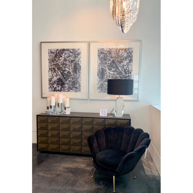 Murano 4 - Light Dimmable Geometric Chandelier, Clear Acrylic, Clear