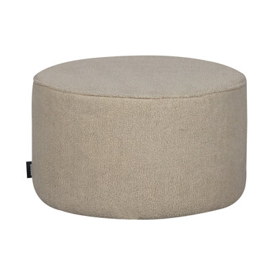 Sara 60cm Wide Round Solid Colour Pouffe Ottoman