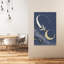 «Spaceship Lunar Adventure Retro Vintage Abstract Landscape Nature», reproduction d'art mural-129965686