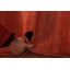 Tapis orange Gabbeh à rayures orange 4 x 6
