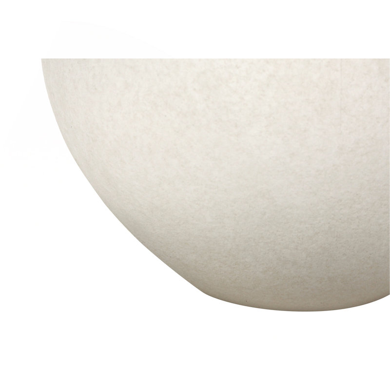 Lighting, H 16 po, lampe de table, abat-jour crème, céramique crème, contemporain