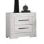 Table de chevet transitionnelle ultrabrillante blanche 1Pc