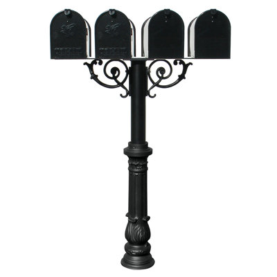 Hanford Aluminum Post Mounted Mailbox