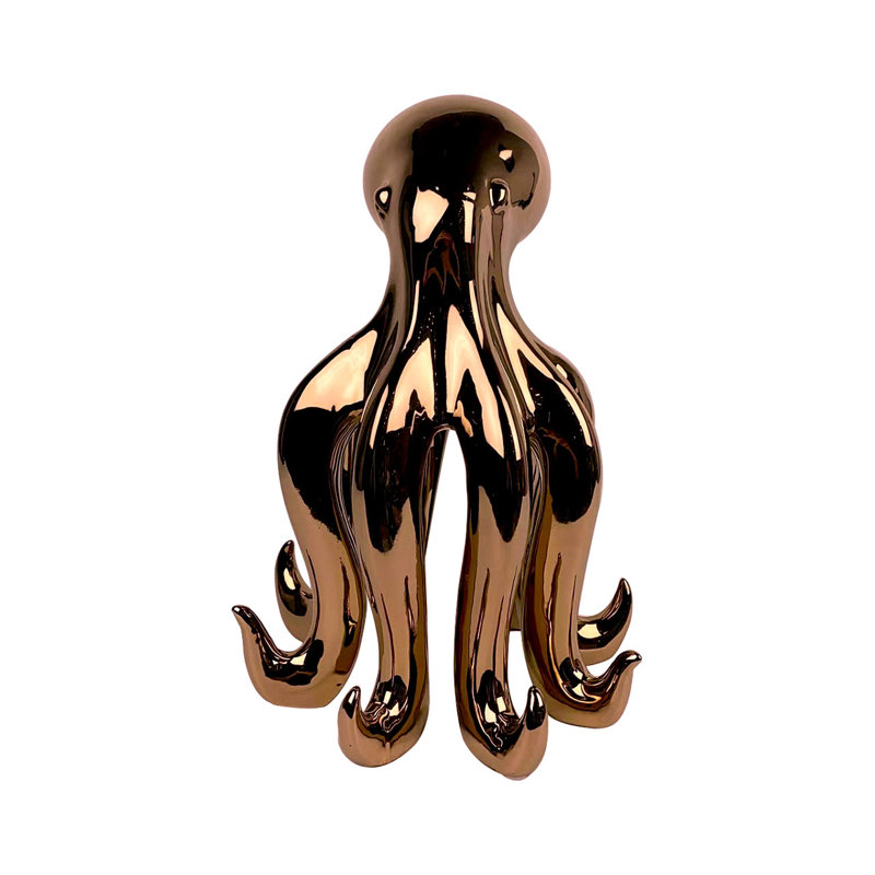 Knowlson Octopus Shape Decorative Sculpture for Living Room, Ceramic Craft Figurine Home Decor Ornament