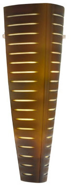 Applique murale en verre 1 lumière Mesa, Moka / Blanc
