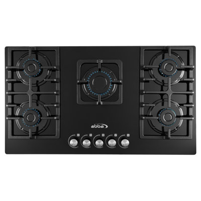 ABBA Black Natural Gas 5 Burner Cooktop