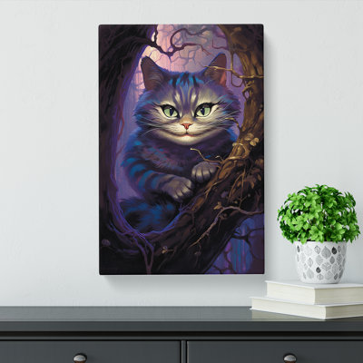 Cheshire Cat Nouveau - Wrapped Canvas