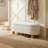 Modern Oval Storage Bench with Spherical Legs for Entryway and Living Room-1044809489