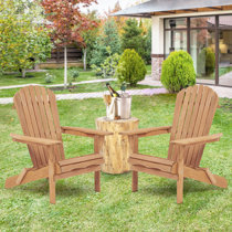 Cedar American Forest Adirondack Chair & Footrest Set Natural