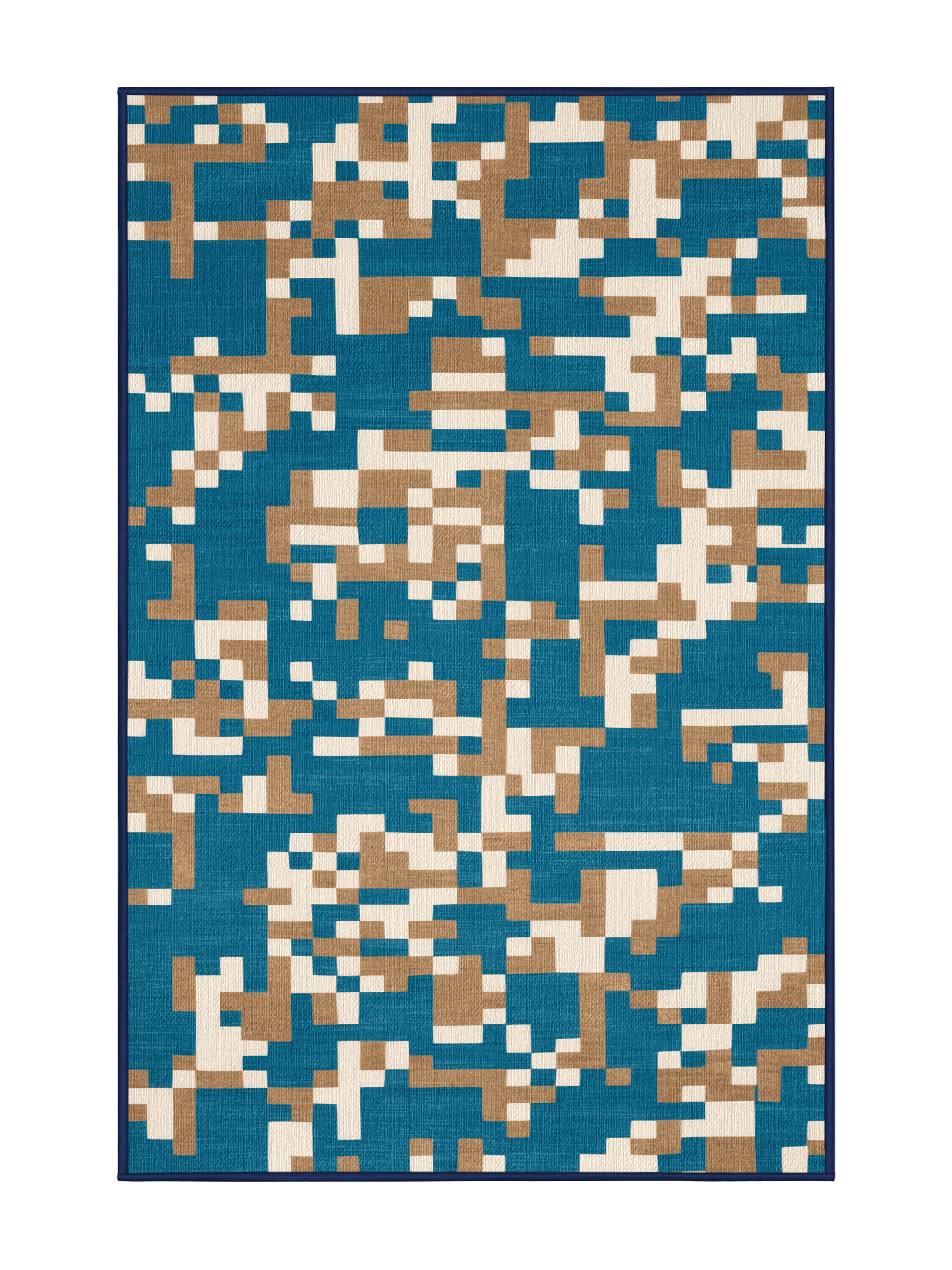 Rosecliff Heights Washable Beach Pixels Coastal Area Rug | Wayfair