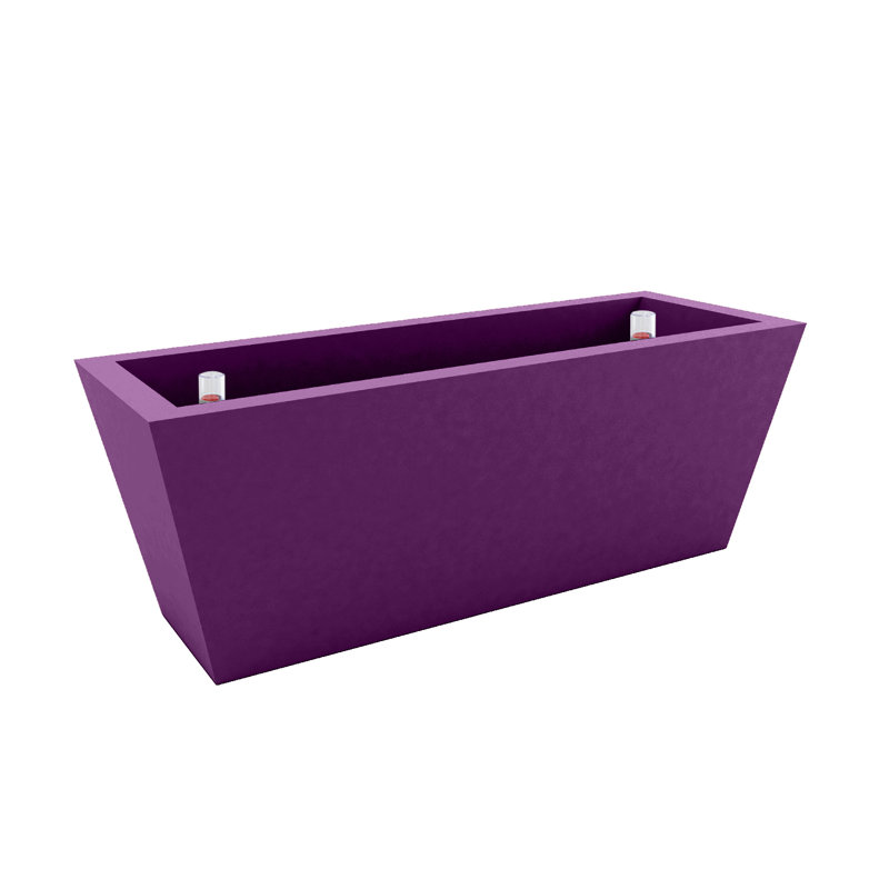 Conic Resin Planter Box, Anthracite, 11.75" H x 31.5" W x 11.75" D