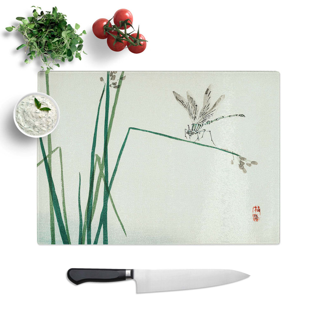 Tempered Glass Dragonfly Chopping Board