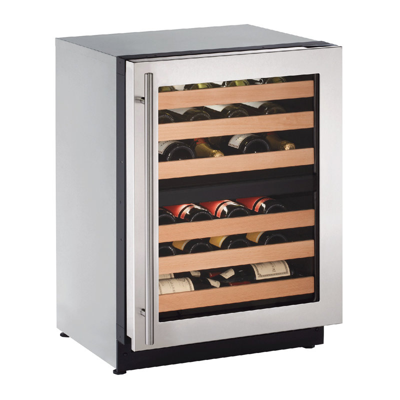 U-Line Dual Zone 23.62'' Built-In 43 Bottle Wine Refrigerator with Reversible Door