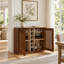 Buffet Mid-Century moderne cannelé avec support à vin-930989751