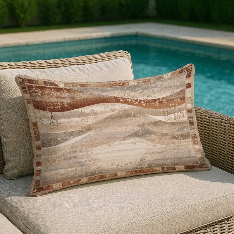 Amber Horizon Indoor And Outdoor Throw Pillow, Rectangle 14"H x 20"W
