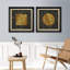 «Circle Landscape Classic Vintage», ensemble de 2 peintures sur toile encadrées-86450545