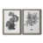 Toile avec cadre gris