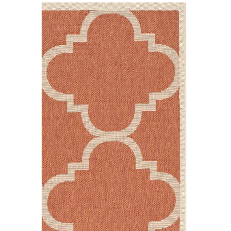 Herefordshire Performance Geometric Indoor/Outdoor Area Rug, Square 6'7"