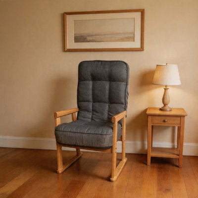 Chaise longue moderne et réglable, avec hauteur de siège réglable et réglage de l'angle lombaire à trois niveaux, convient au salon, à la chambre à coucher, au bureau et au grenier