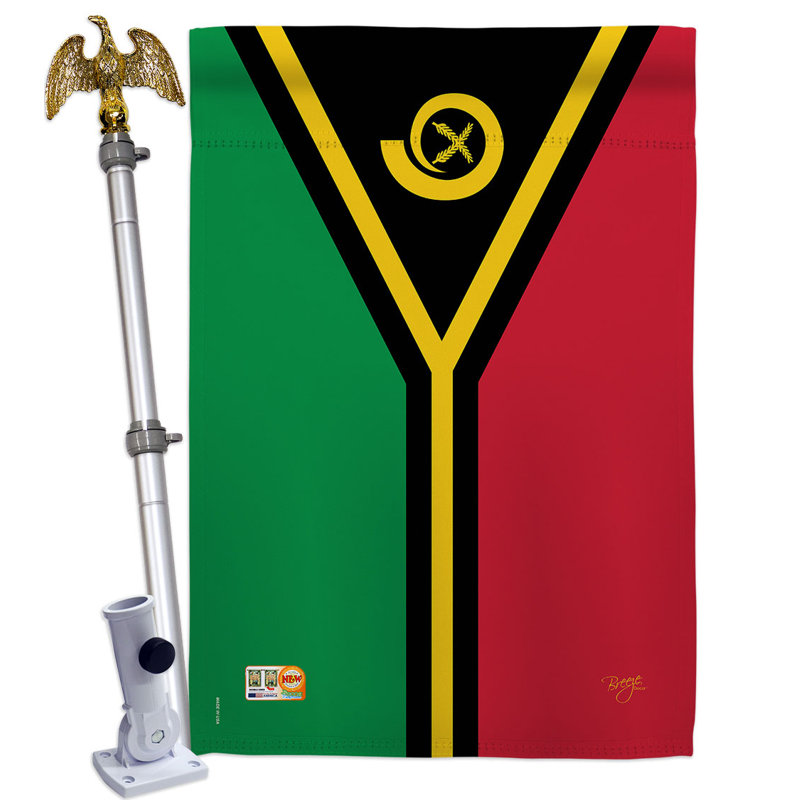 Double Sided 40'' H x 28'' W Polyester Flag Set