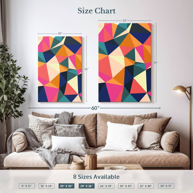 Avery Geometric Burst, 36" H x 24" W