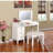 Dangeras Multi Drawer Mirrored Accent Vanity Set with Cushioned Stool-559735626