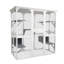 Cage à chat en bois blanc