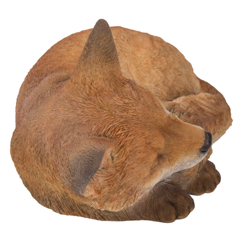 Fox Pup Sleeping Statue