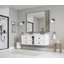 Base de meuble-lavabo mural moderne Ardyn avec tiroirs à fermeture en douceur et tablettes ouvertes (lavabo non inclus)-124006397-124006403