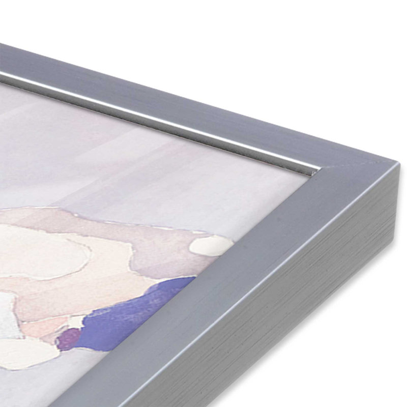 Impression sur toile Vivid Floral Expressions II , H 13,75 po x l 13,75 po, Argent